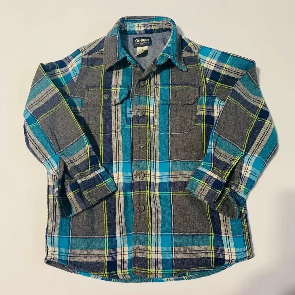Oshkosh Bgosh Squared Long Sleeve Shirt Size‎ 5
